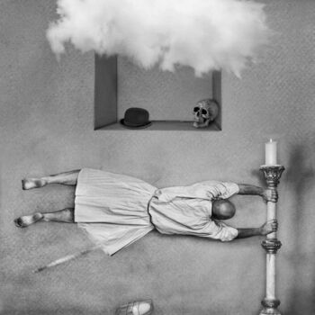 Fotografía titulada "Moine aviateur" por Hervé Gergaud, Obra de arte original, Fotografía manipulada