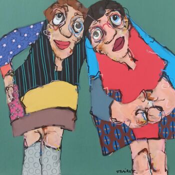 Painting titled "Merci au Photographe" by Maxime Frairot, Original Artwork, Acrylic