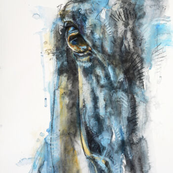 Peinture intitulée "Regard XXI" par Benedicte Gele, Œuvre d'art originale, Acrylique