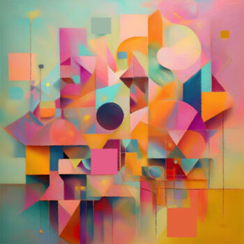 Digital Arts με τίτλο "Les facettes de la…" από Corinne Sassi (Cjr sassi), Αυθεντικά έργα τέχνης, Εικόνα που δημιουργήθηκε μ…