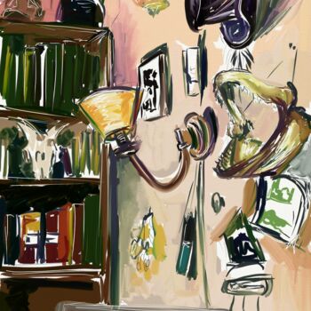 Digital Arts titled "Un morceau de mur" by Edith Bos Boyer (EDITH DONC), Original Artwork, Digital Painting