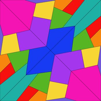 Digital Arts titled "A colorful geometri…" by Shamim Shaikh, Original Artwork, 2D Digital Work