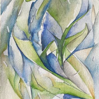 Pittura intitolato "Abstract _ 008 _ gr…" da Saine Fourtwentyone, Opera d'arte originale, Acquarello