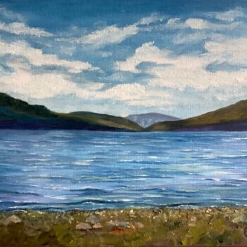 Painting titled "Before WildFire Oka…" by Antonina Dunaeva, Original Artwork, Oil