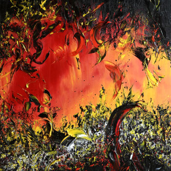 Painting titled "Abstract Octobre hu…" by Yann Pelcat, Original Artwork, Oil