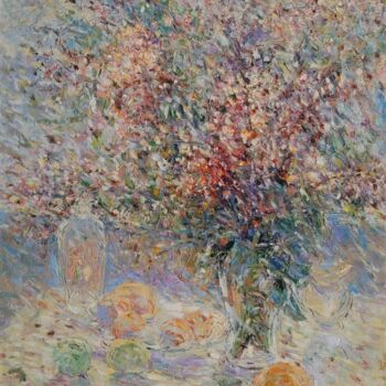 Painting titled "Flowers and Plants" by Guo Zhang, Original Artwork, Tempera