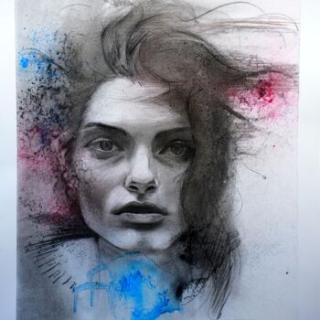 Painting titled "Coloured whispering" by Danut Lucian Tolnacs, Original Artwork, Acrylic Mounted on Other rigid panel