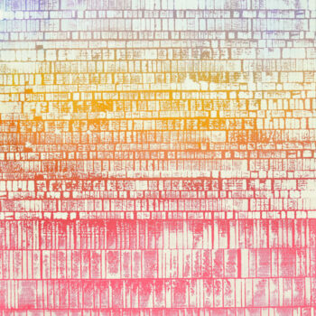 Painting titled "MTP NEG MULTI #EDJ-…" by Laurent Prudot, Original Artwork, Ink Mounted on Wood Stretcher frame