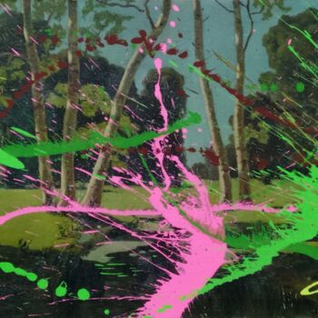 제목이 "Gerhard Richter 13"인 미술작품 Kyrylo Bondarenko로, 원작, 기름 나무 들것 프레임에 장착됨