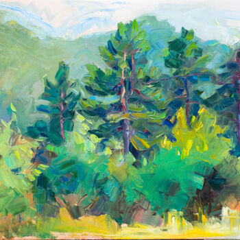Peinture intitulée "At the Edge of the…" par Arus Pashikyan, Œuvre d'art originale, Huile Monté sur Châssis en bois