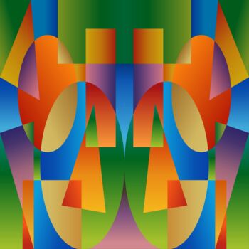 Digital Arts με τίτλο "A symmetrical desig…" από Shamim Shaikh, Αυθεντικά έργα τέχνης, 2D ψηφιακή εργασία