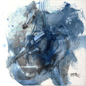 Peinture intitulée "Nu Equin 151t" par Benedicte Gele, Œuvre d'art originale, Acrylique Monté sur Châssis en bois
