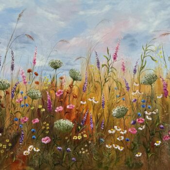 Painting titled "Whispers of a dream…" by Tanja Frost, Original Artwork, Oil Mounted on Wood Stretcher frame