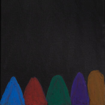 제목이 "Untitled No. 2924"인 미술작품 Alessio Lucarini로, 원작, 파스텔 나무 들것 프레임에 장착됨