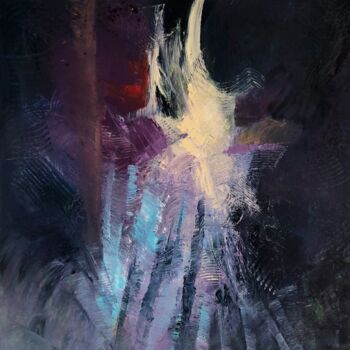 Painting titled "ABSTRACT NIGHT GLOW" by Michel Pawlak, Original Artwork, Acrylic