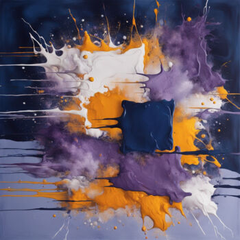 Pintura titulada "Particle accelerati…" por Selena Sashina, Obra de arte original, Acrílico Montado en Bastidor de camilla d…