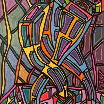 Drawing titled "Décalage" by Christophe Verger-Lecocq, Original Artwork, Marker
