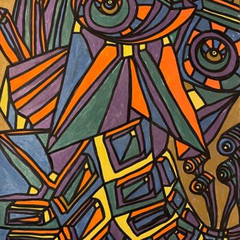 Zeichnungen mit dem Titel "Helheim" von Christophe Verger-Lecocq, Original-Kunstwerk, Marker