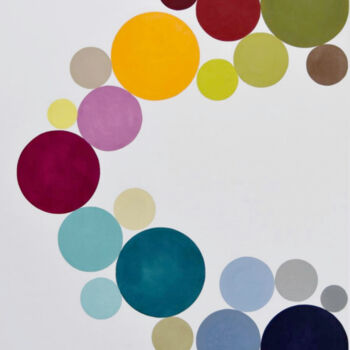 Painting titled "Minimalist color sc…" by Astrid Stoeppel, Original Artwork, Acrylic Mounted on Wood Stretcher frame