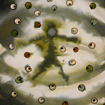 Schilderij getiteld "Ambiguity [Zweideut…" door Noël Van Hoof, Origineel Kunstwerk, Aquarel