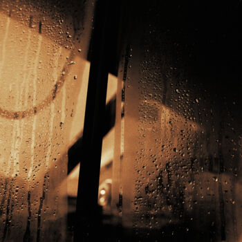 Photography titled "Water drops on glas…" by Andriy Solovyov, Original Artwork, Digital Photography