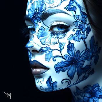 数字艺术 标题为“Lumière de porcelai…” 由Frédéric Font (Chroma), 原创艺术品, 数字打印 安装在木质担架架上