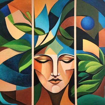 Painting titled "Gaia's Harmony II" by Shilpi Dabral, Original Artwork, Acrylic