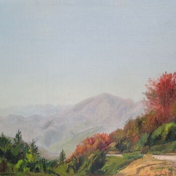 绘画 标题为“Paesaggio toscano” 由Silvestro Pistolesi, 原创艺术品, 油 安装在纸板上