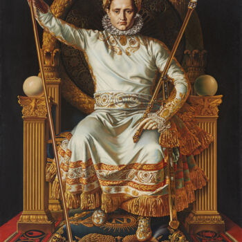 Pittura intitolato "Napoleon cake II" da Alexander Nekrashevich, Opera d'arte originale, Olio Montato su Telaio per barella…