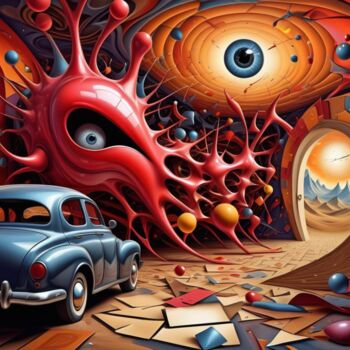 Arts numériques intitulée "The Geometry of Esc…" par Danyel Carinzia, Œuvre d'art originale, Peinture numérique
