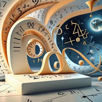 Digital Arts titled "The Cosmic Equation" by Danyel Carinzia, Original Artwork, Digital Painting