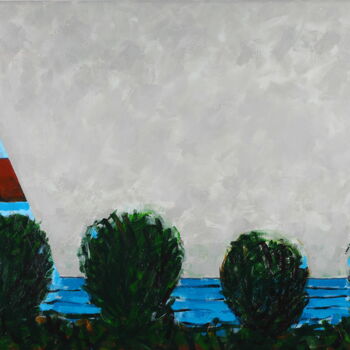 Malerei mit dem Titel "ShipSpotting" von Detlef Lemme (Farbenkugel), Original-Kunstwerk, Acryl Auf Keilrahmen aus Holz monti…