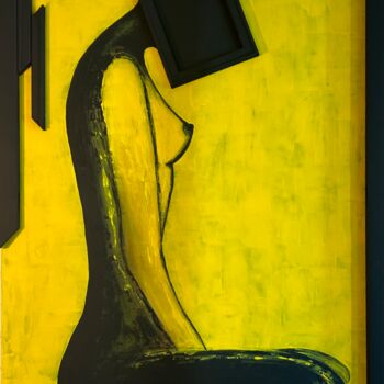 Painting titled "Méditation" by David Josset, Original Artwork, Wood
