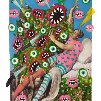 Collages intitulée "Resistance" par Tracy Brown, Œuvre d'art originale, Acrylique Monté sur Carton