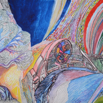 Painting titled "radiale" by Martin Rupp, Original Artwork, Pencil