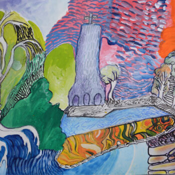 Painting titled "souvenirs" by Martin Rupp, Original Artwork, Pencil