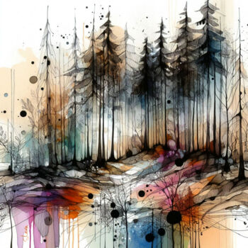 Arte digitale intitolato "wilderness" da Si Levin, Opera d'arte originale, Immagine generata dall'IA Montato su artwork_cat.