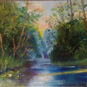绘画 标题为“Peinture "Rivière F…” 由Sergiy Tsymbalov, 原创艺术品, 油