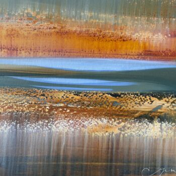 Painting titled "“Subjective landsca…" by Katsiaryna Sumarava, Original Artwork, Oil Mounted on Wood Stretcher frame