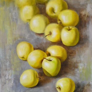 Peinture intitulée "Apples" par Lukian, Œuvre d'art originale, Huile