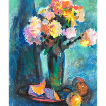 Malerei mit dem Titel "Autumn still life" von Andrey Chebotaru, Original-Kunstwerk, Pastell