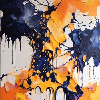 Schilderij getiteld "Butterflies and Nig…" door Selena Sashina, Origineel Kunstwerk, Acryl Gemonteerd op Frame voor houten b…
