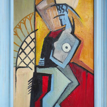 Pittura intitolato "Утро в Барселоне" da Elena Nikolic, Opera d'arte originale, Olio Montato su Telaio per barella in legno