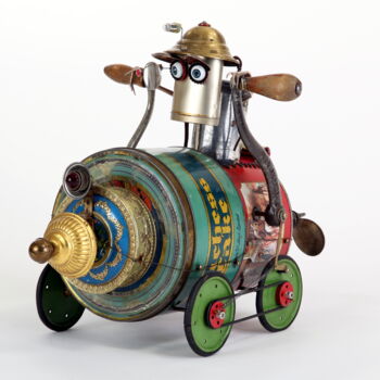 Sculpture titled "fast in movement,ma…" by Branimir Misic, Original Artwork, Metals