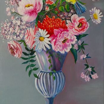 Malarstwo zatytułowany „Floral sympfony- na…” autorstwa Larisa Pires, Oryginalna praca, Akryl