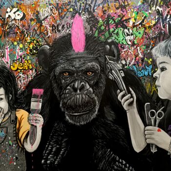 Peinture intitulée "Rock my World" par Kevin Bardin, Œuvre d'art originale, Acrylique Monté sur Châssis en bois