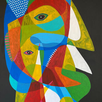 Peinture intitulée "Personaje" par Enrique Pichardo, Œuvre d'art originale, Acrylique