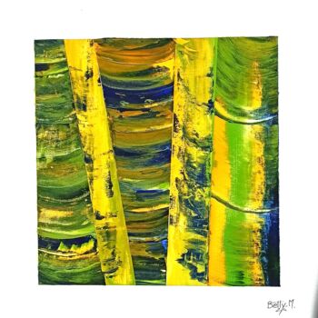Peinture intitulée "Un tronc peut en ca…" par Betty-M, Œuvre d'art originale, Acrylique Monté sur Châssis en bois