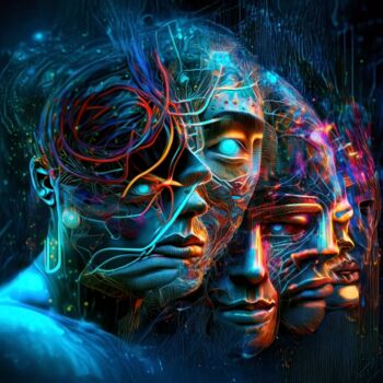 Digital Arts titled "Confusions" by Julien Louvier Legrand (Ju), Original Artwork, AI generated image