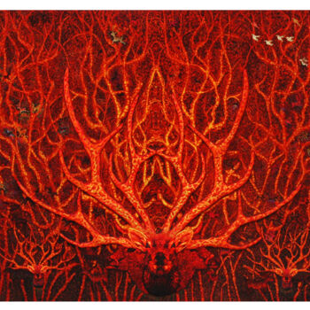 제목이 "Shamanic Totem Seri…"인 섬유 예술 Dan Jun로, 원작, 자수